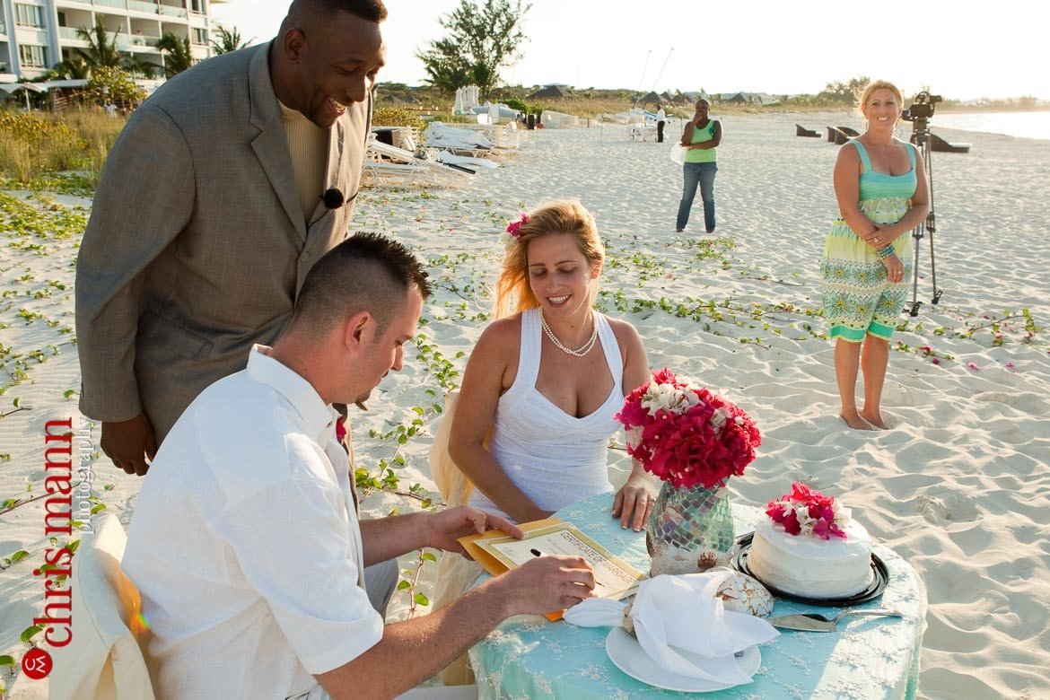 Turks & Caicos beach wedding
