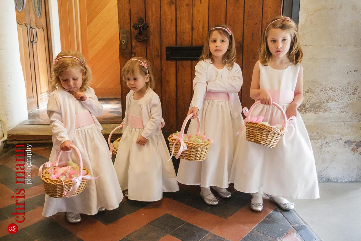 bridesmaids at St George's Church Campden Hil London 
