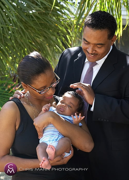 family portrait with small baby