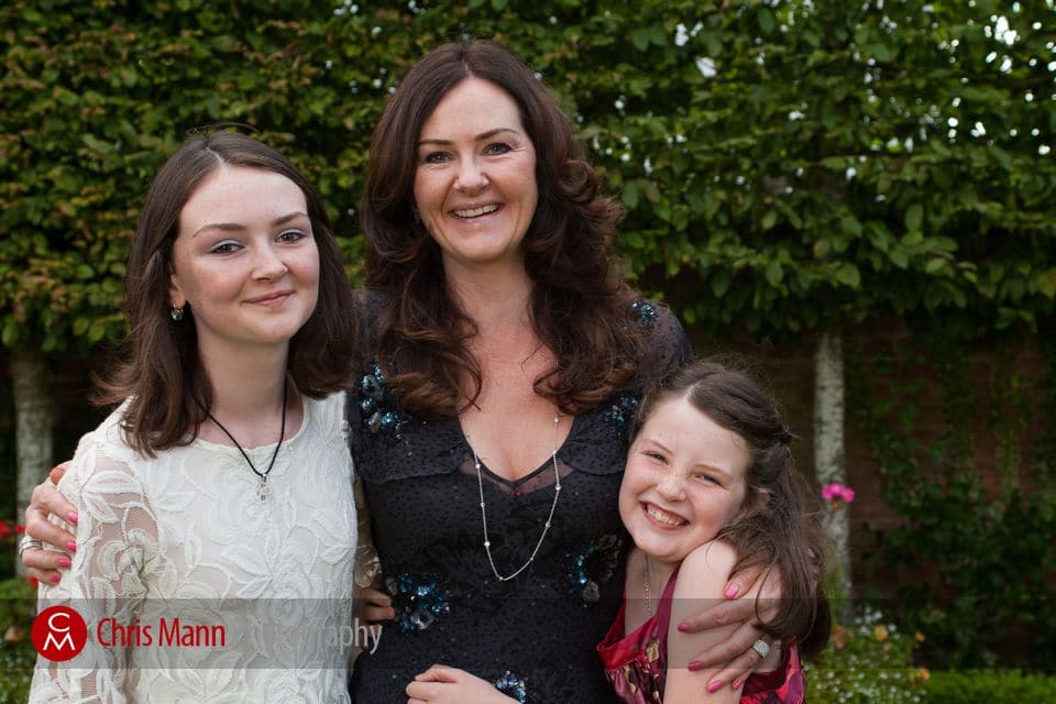 family portrait in garden