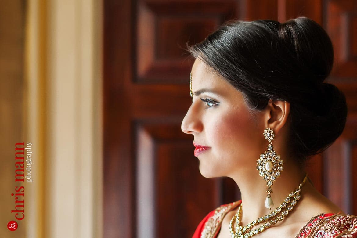 bride looking out of window Syon House London
