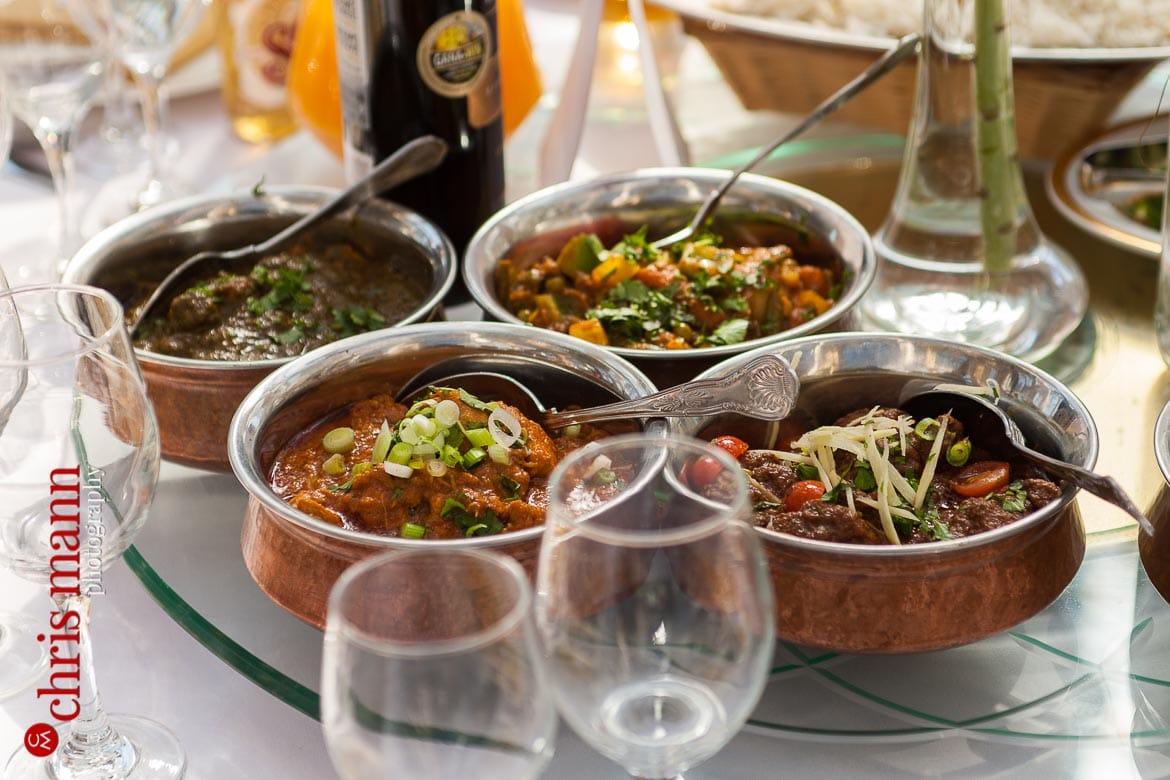 delicious curry served at reception Syon Park Great Conservatory