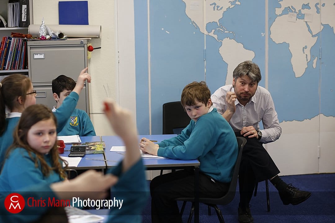 head teacher in class