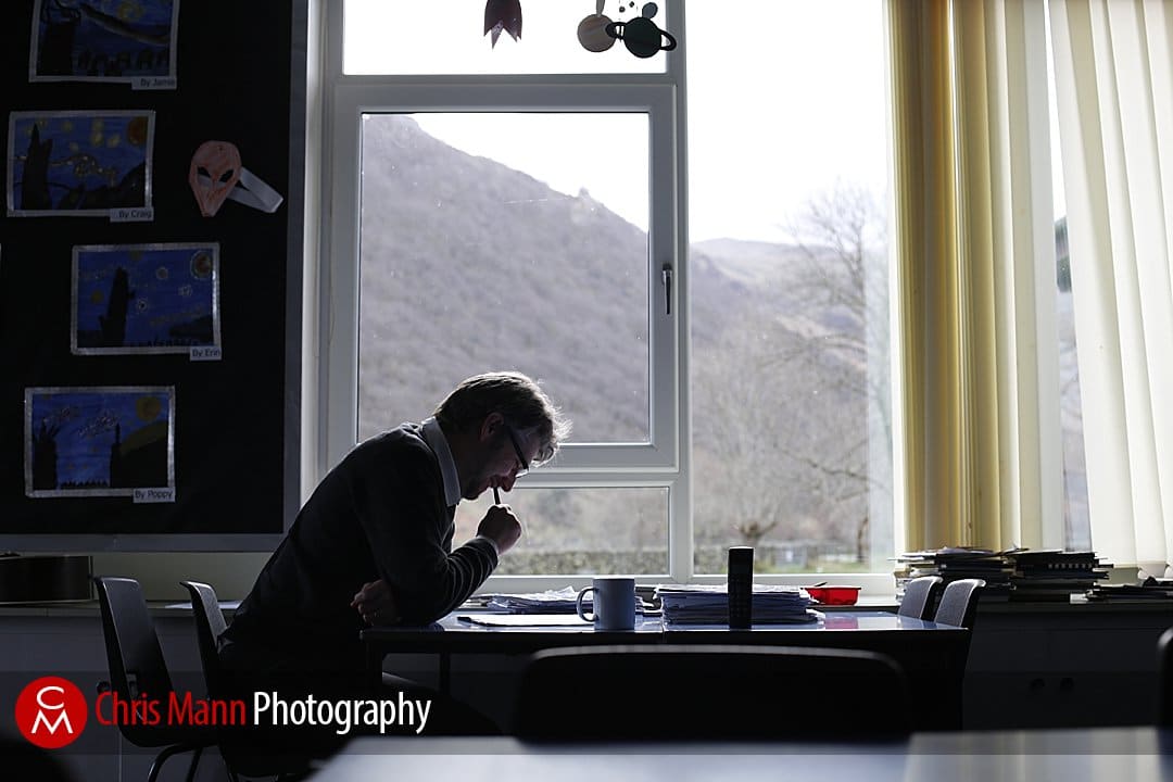 head teacher marking books