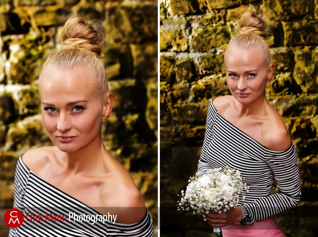 bridal portrait Guildford Castle wedding photos