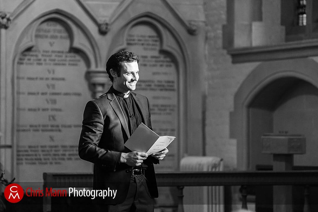minister addresses couple wedding St Ebbe's Oxford