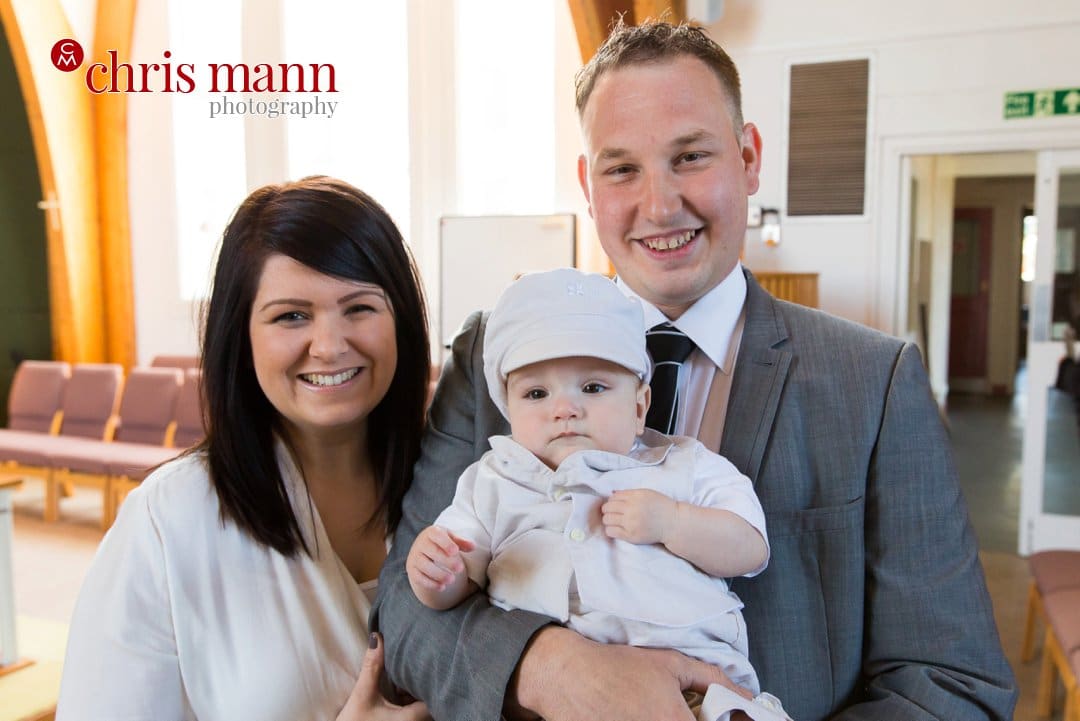 Joseph and his parents at St Peter's Guildford