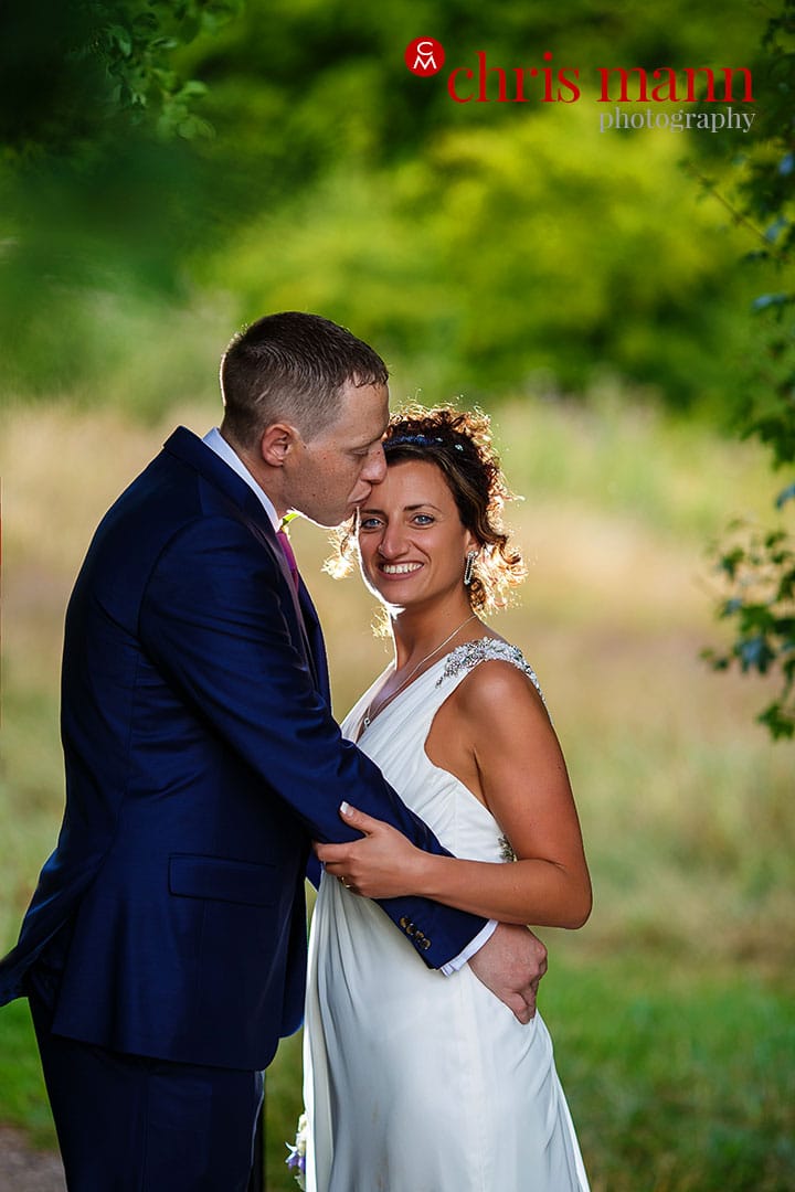 bride and groom portrait surrey downs golf club wedding