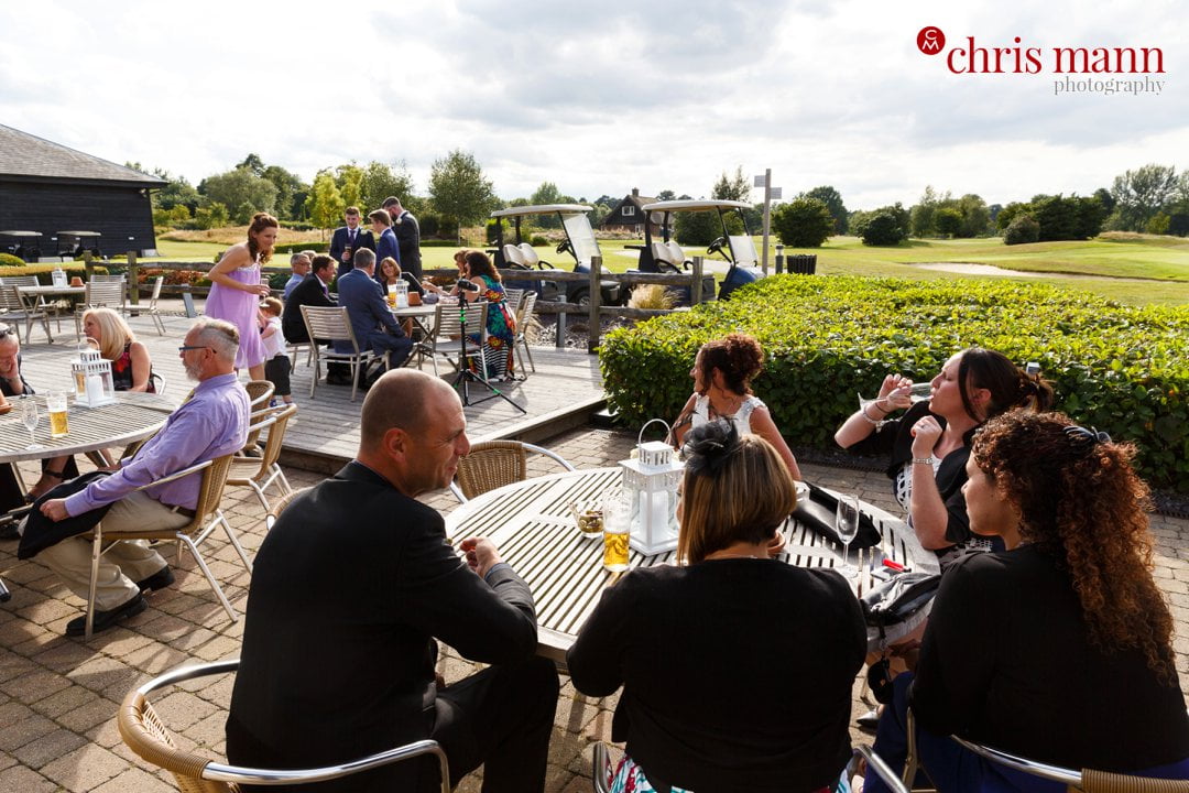wedding reception outdoors Surrey Downs Golf Club Kingswood
