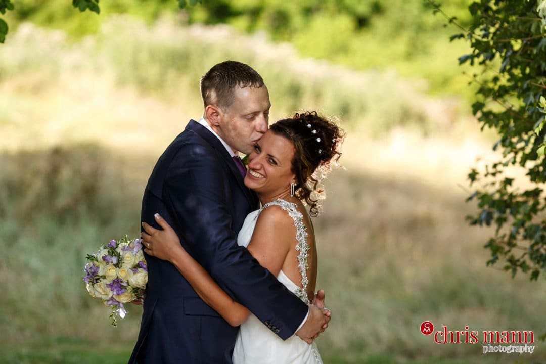 bride and groom portrait Surrey Downs Golf Club Kingswood