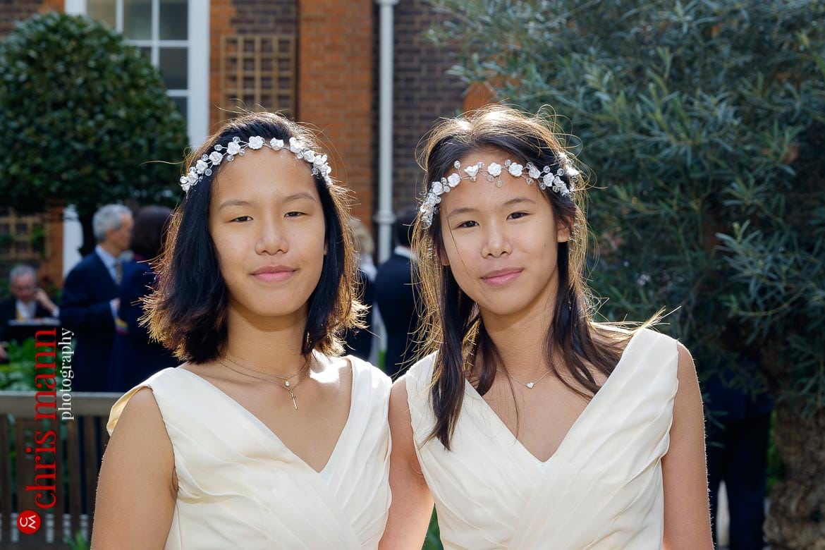 bridesmaids twins Museum of the Order of St. John Wedding Clerkenwell London
