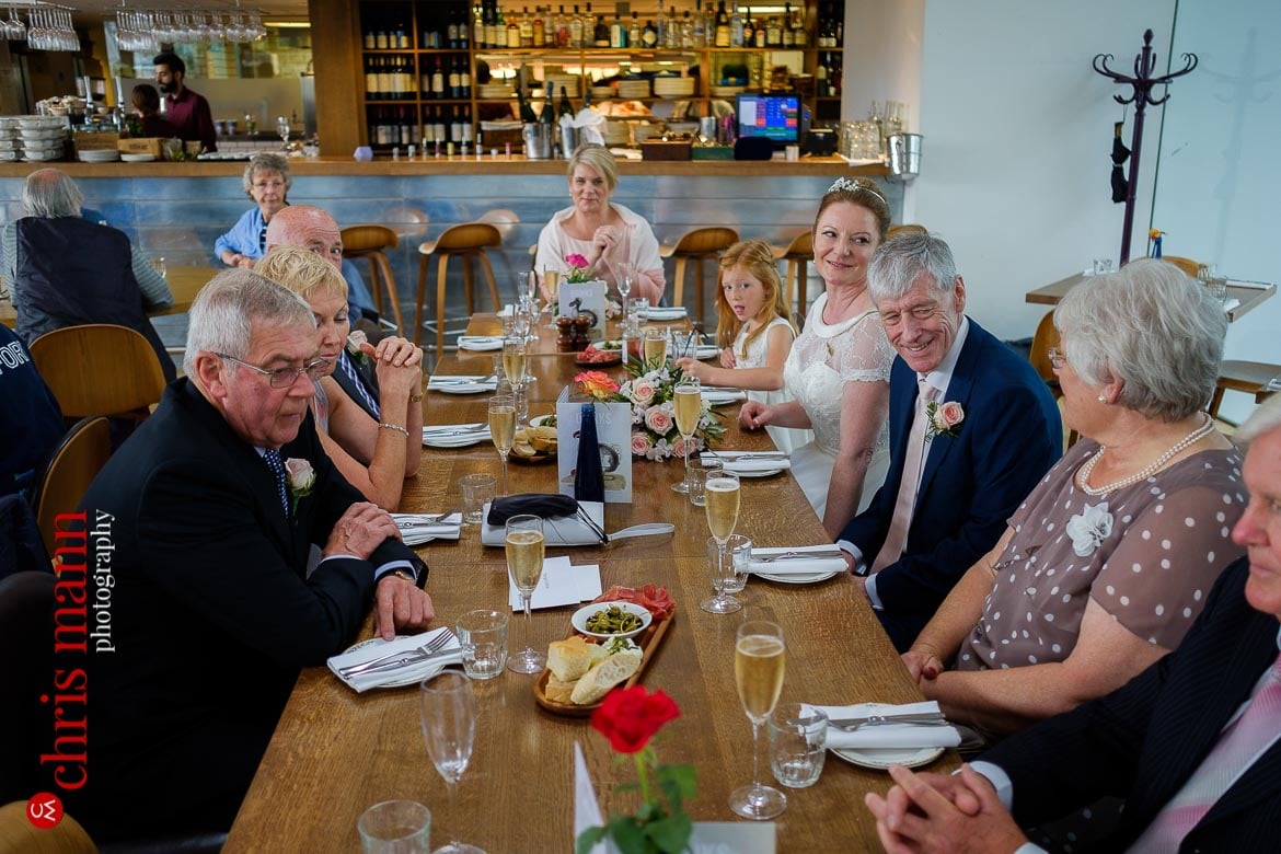 Wedding party celebrate in Rooftop Restaurant Ashmolean Museum Oxford