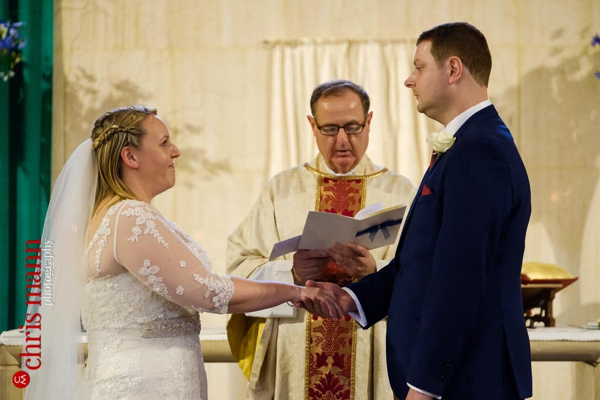 wedding ceremony at St Joseph's Church Guildford wedding photography