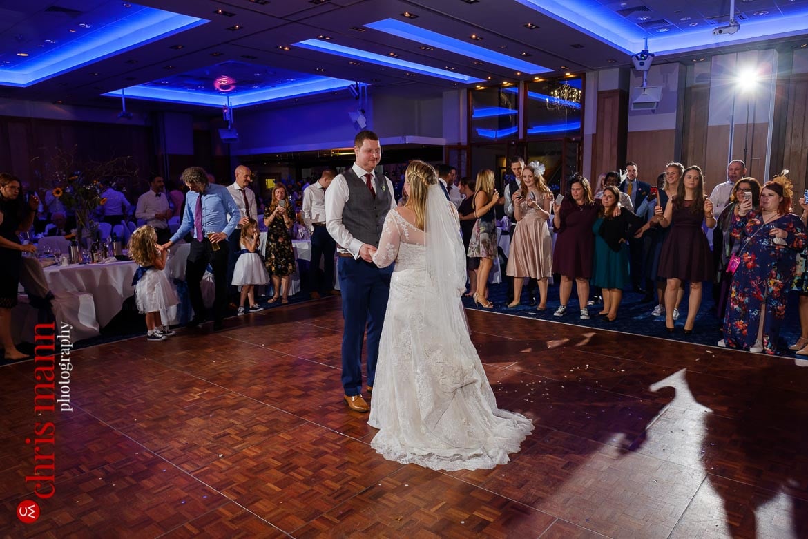 first dance at Mandolay Hotel Guildford wedding photography